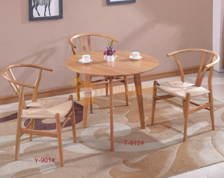 Bộ bàn ghế quán cafe kiểu dáng đơn giản HOY T812-4